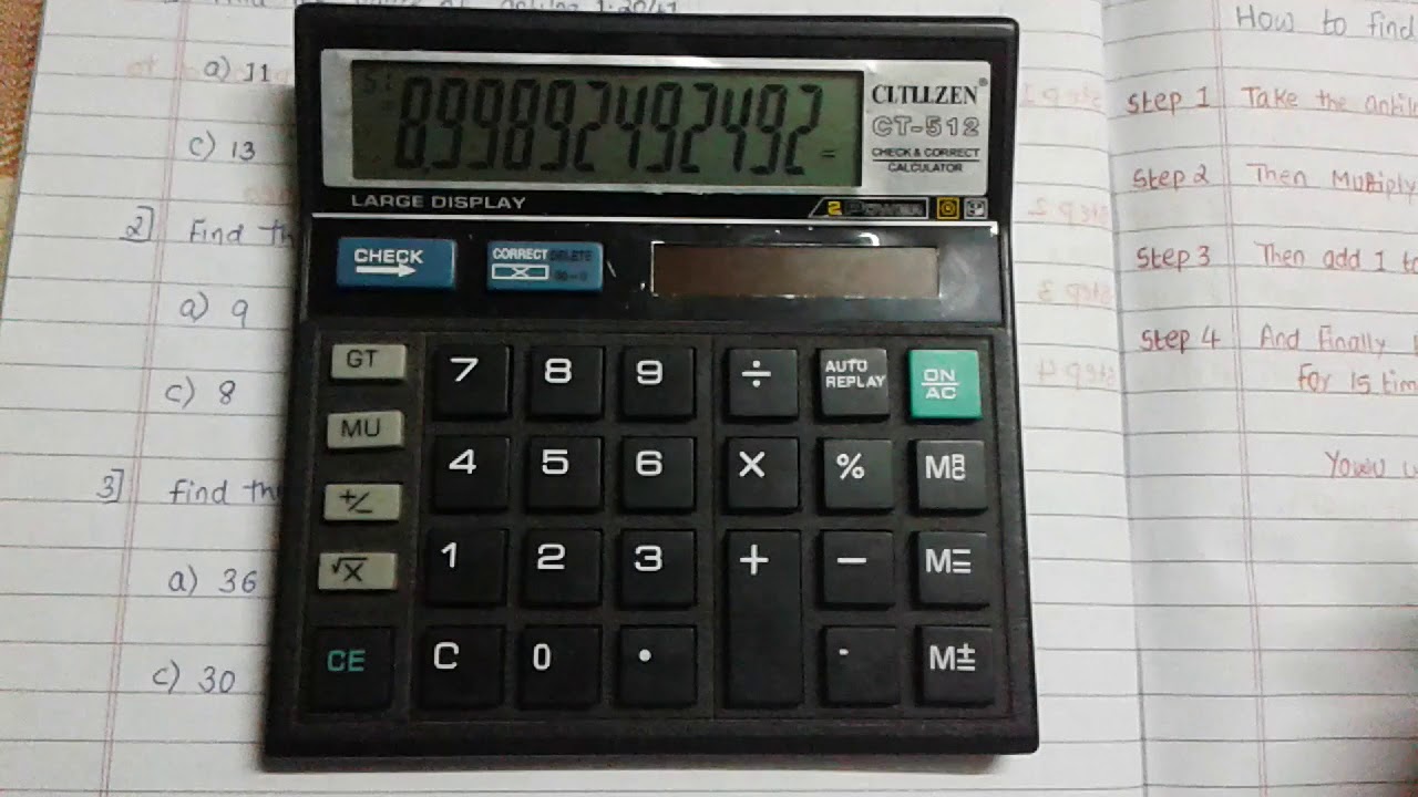 antilog button on calculator